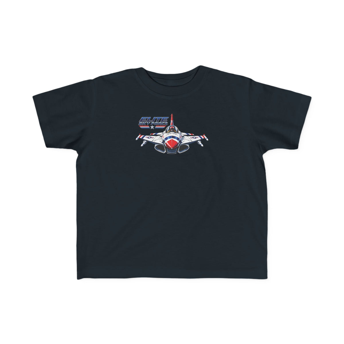 Toddler Jet Plane Tee — "Blue Angels" Fighter Jet Graphic Kids Shirt