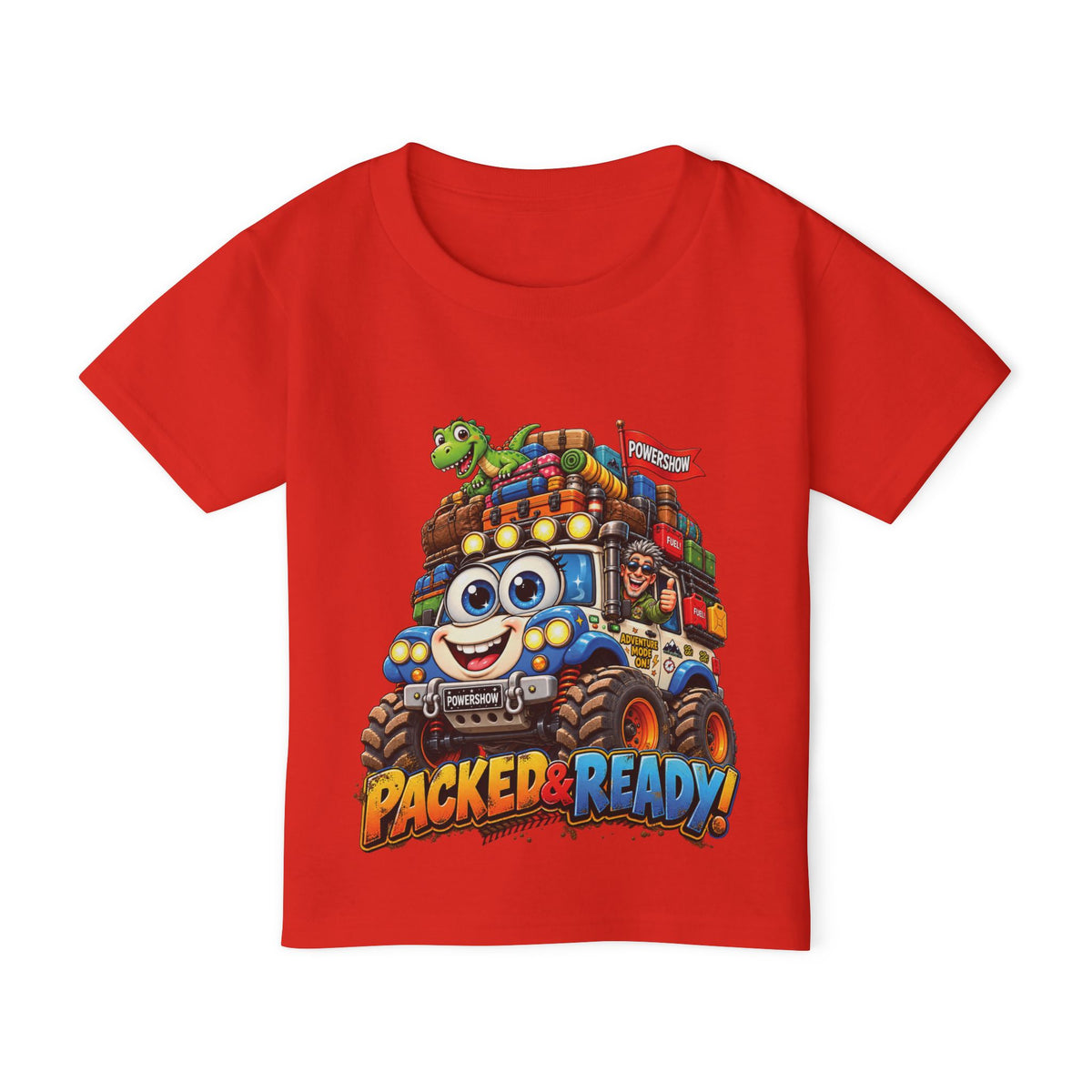 Packed & Ready! Toddler Adventure T-Shirt – Cute Off-Road Truck & Dinosaur Tee