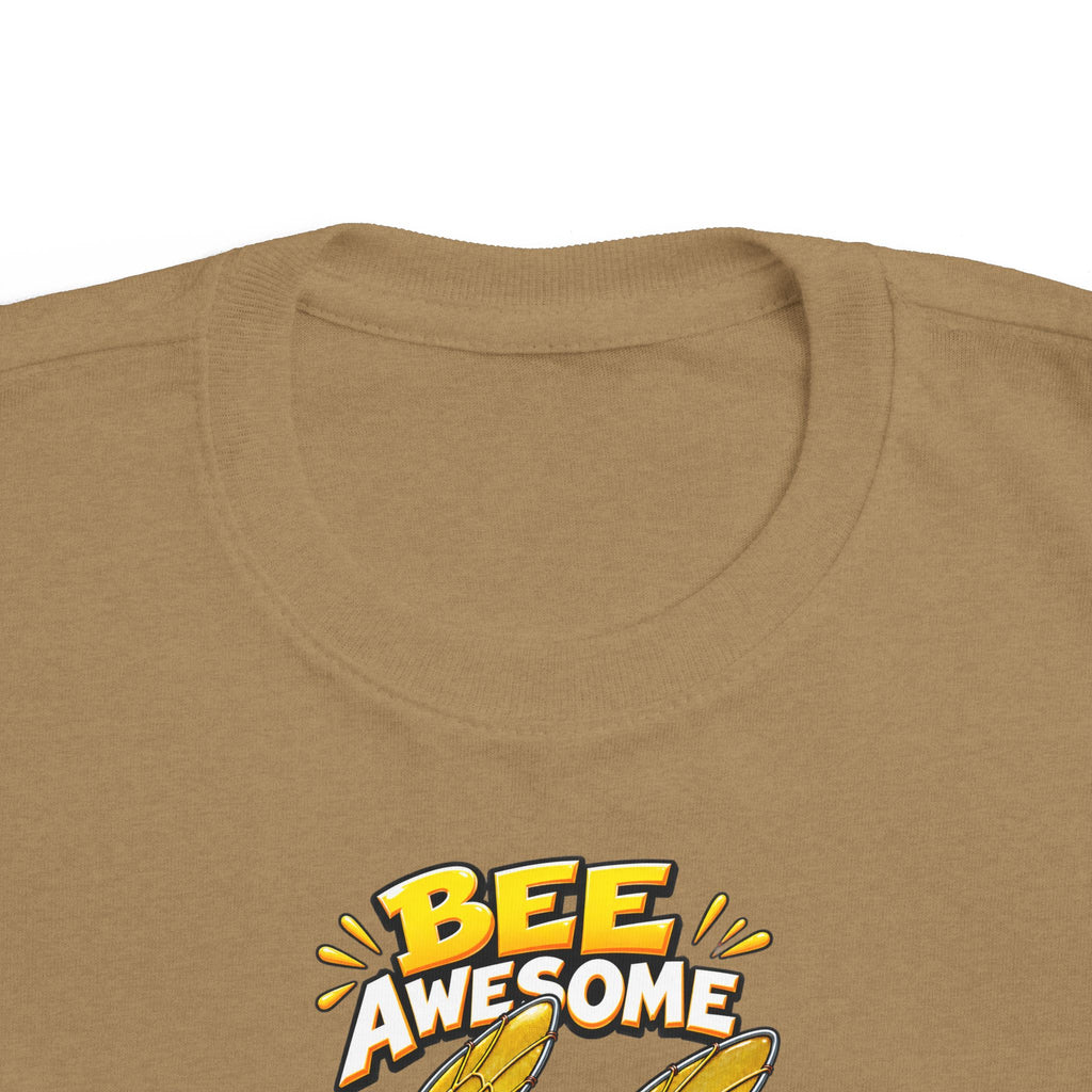 Kids Tee — "Bee Awesome" Cartoon Bumblebee Toddlers' T‑Shirt