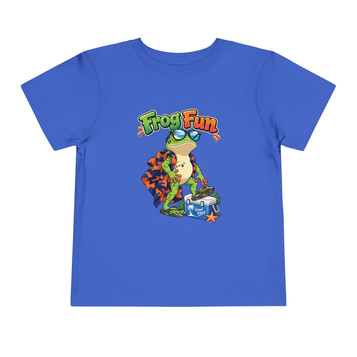 Toddler Tee - 'Frog Fun' Cute Vacation Frog Beach Shirt for Kids