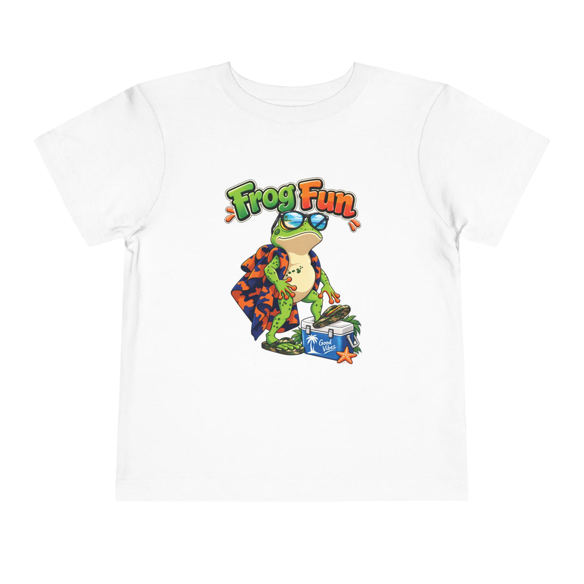 Toddler Tee - 'Frog Fun' Cute Vacation Frog Beach Shirt for Kids