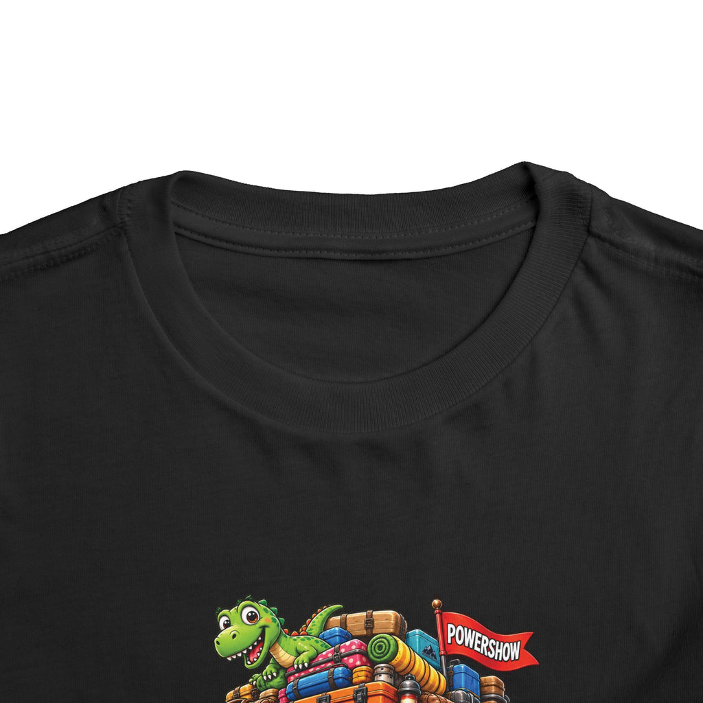 Toddler Tee — 'Packed & Ready' Cartoon Monster Truck Travel Shirt