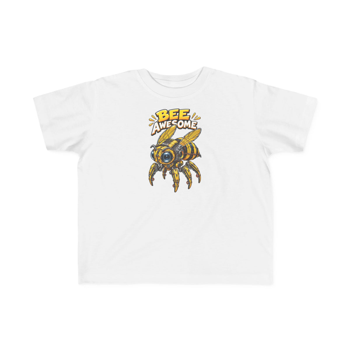 Kids Tee — "Bee Awesome" Cartoon Bumblebee Toddlers' T‑Shirt