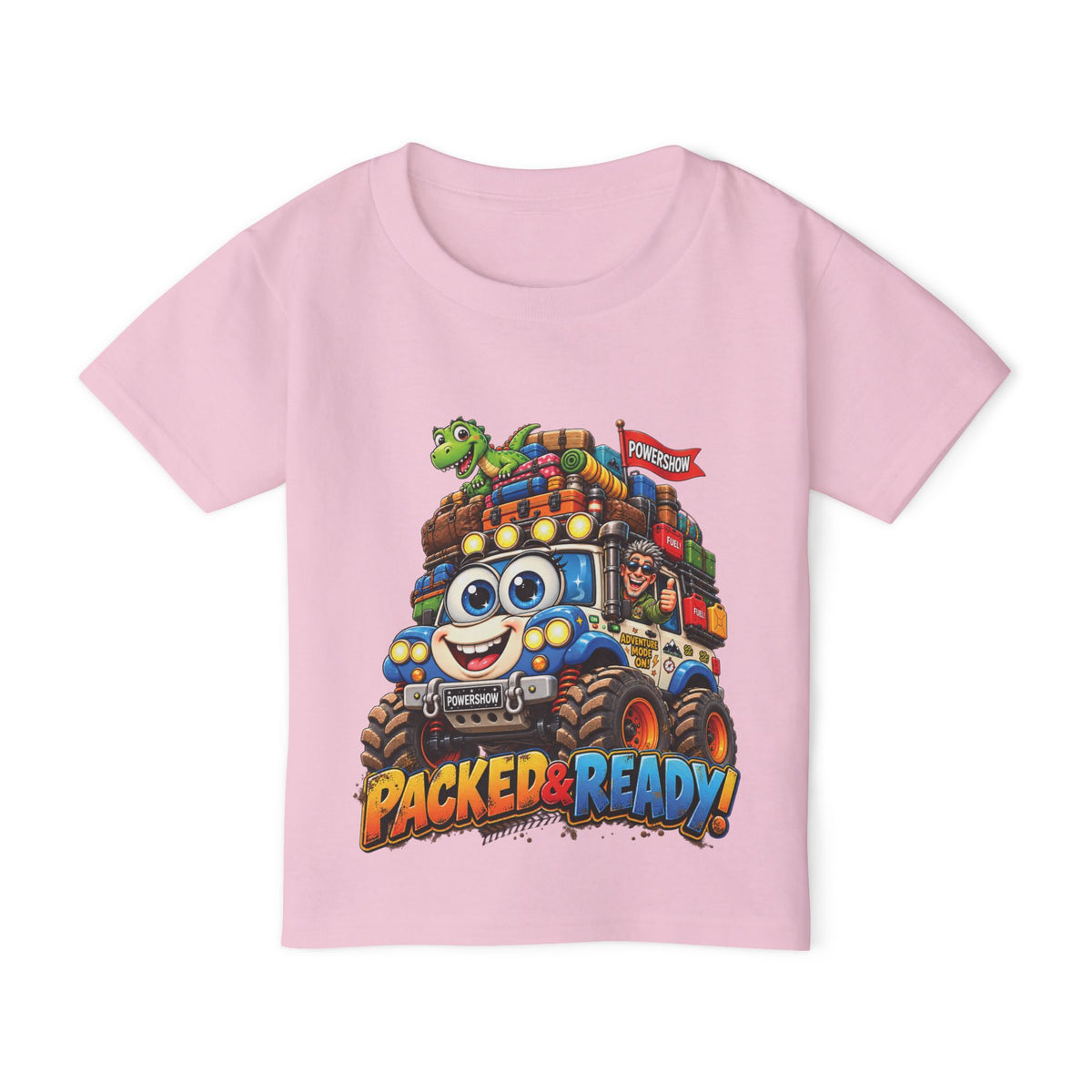 Packed & Ready! Toddler Adventure T-Shirt – Cute Off-Road Truck & Dinosaur Tee
