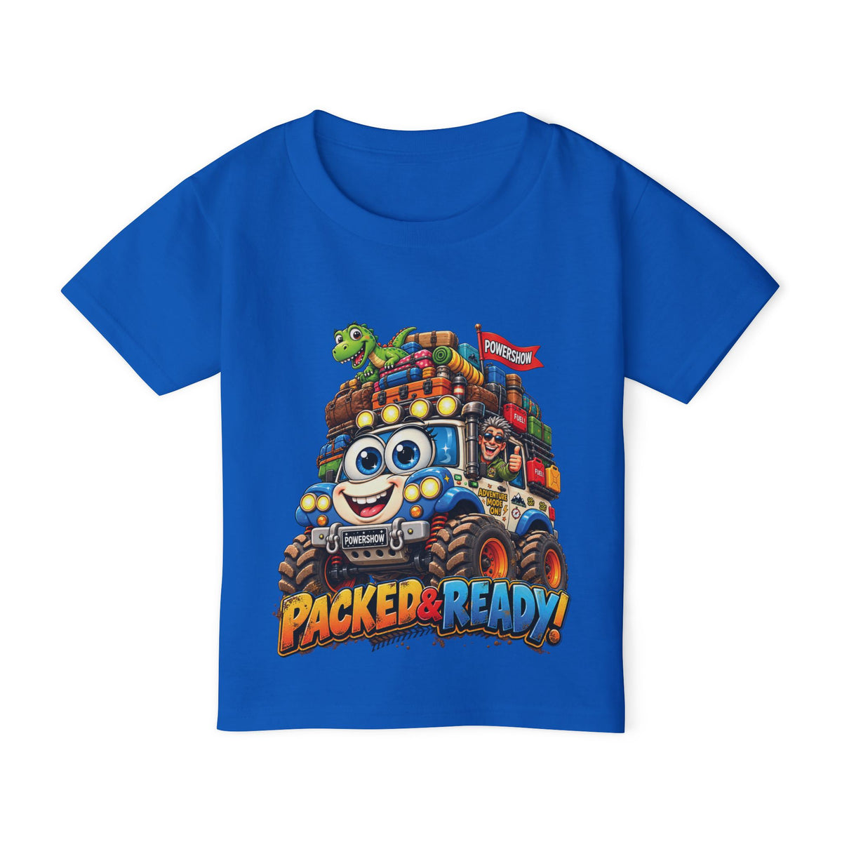 Packed & Ready! Toddler Adventure T-Shirt – Cute Off-Road Truck & Dinosaur Tee