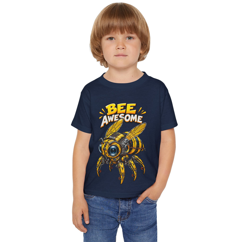 Bee Awesome Toddler T-Shirt – Cute Cartoon Bee Graphic for Kids
