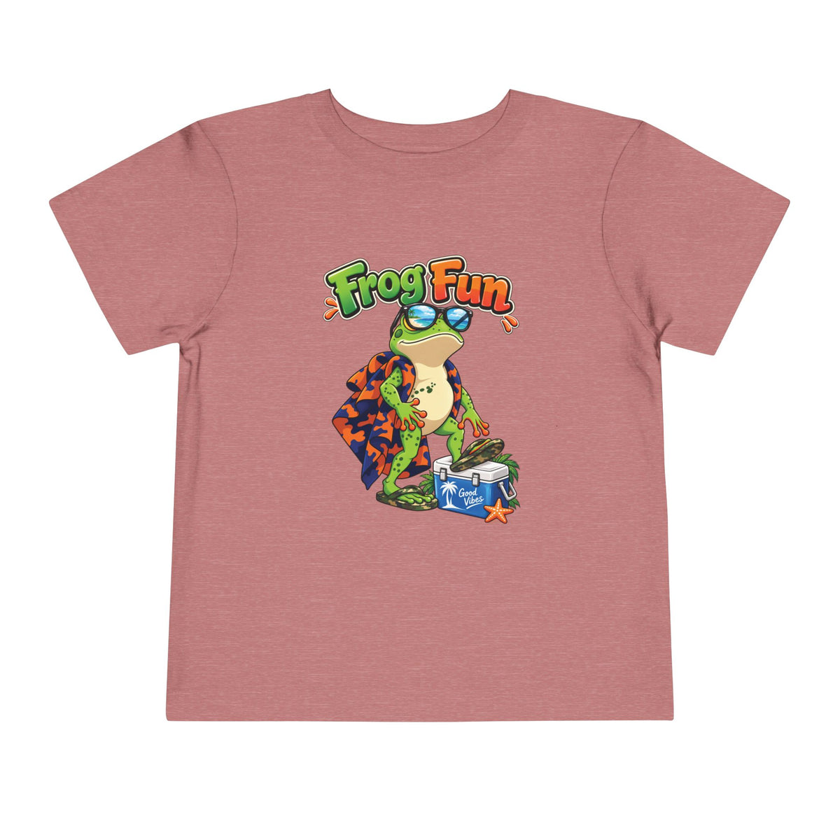 Toddler Tee - 'Frog Fun' Cute Vacation Frog Beach Shirt for Kids