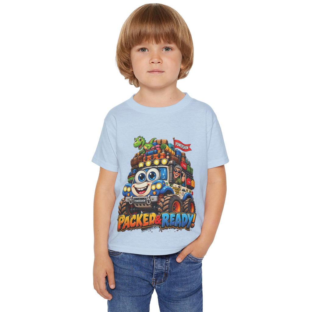 Packed & Ready! Toddler Adventure T-Shirt – Cute Off-Road Truck & Dinosaur Tee