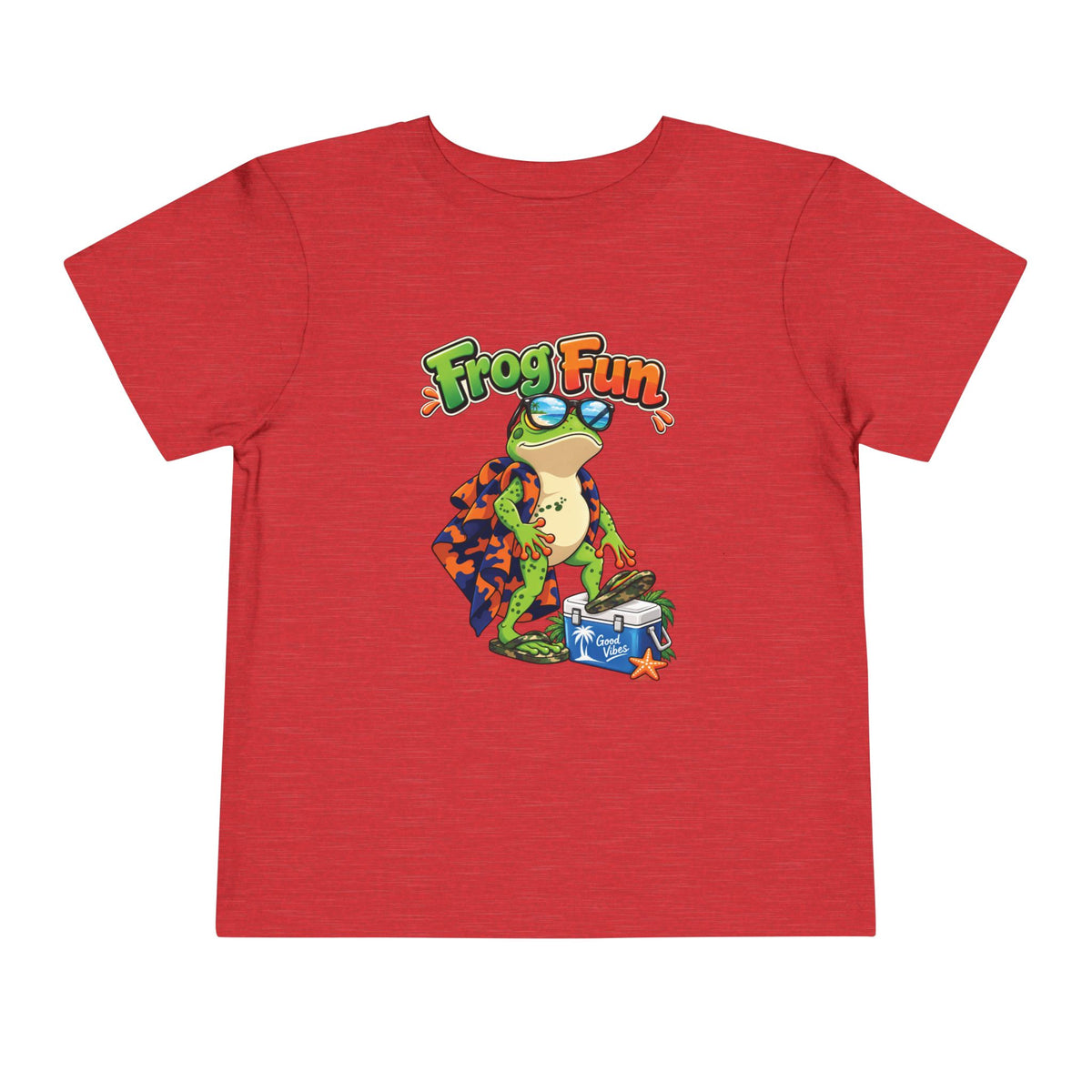 Toddler Tee - 'Frog Fun' Cute Vacation Frog Beach Shirt for Kids