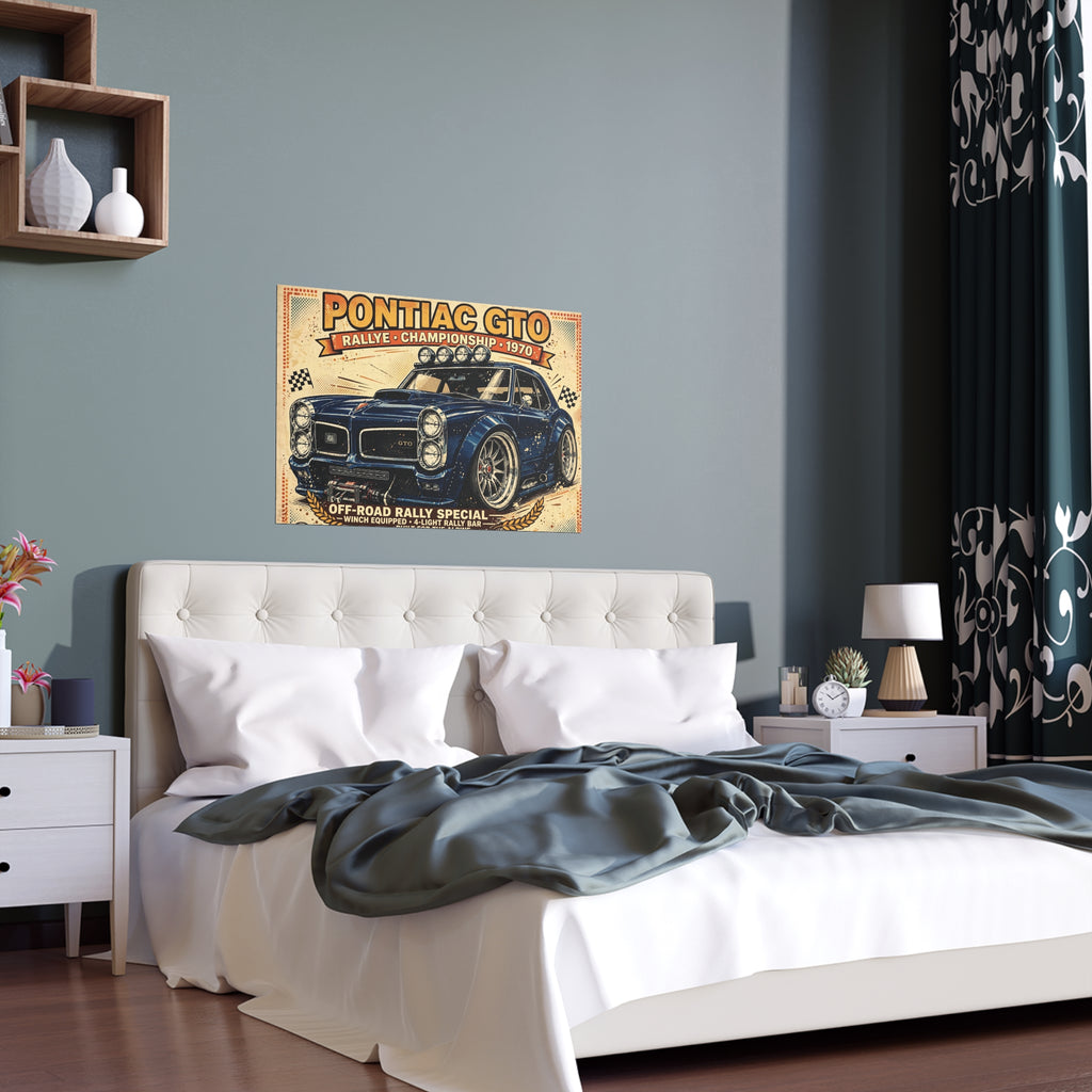 Pontiac GTO Rally Car Poster | Silk Poster