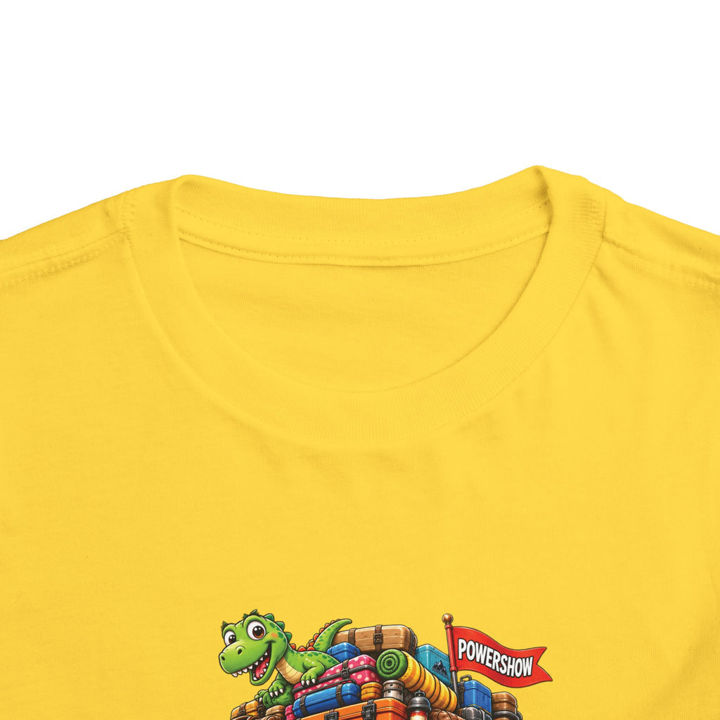 Toddler Tee — 'Packed & Ready' Cartoon Monster Truck Travel Shirt