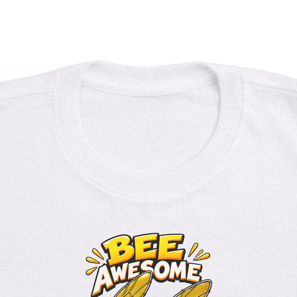 Kids Tee — "Bee Awesome" Cartoon Bumblebee Toddlers' T‑Shirt
