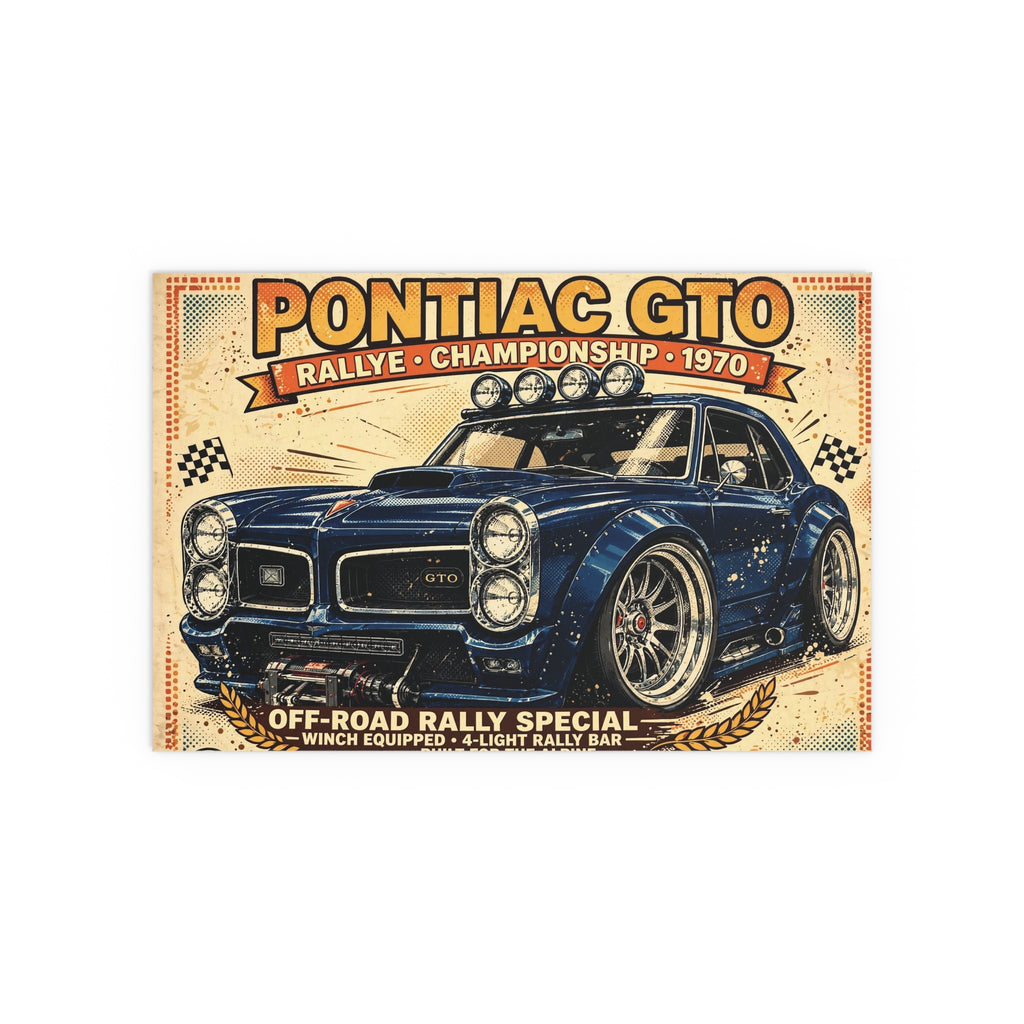 Pontiac GTO Rally Car Poster | Silk Poster