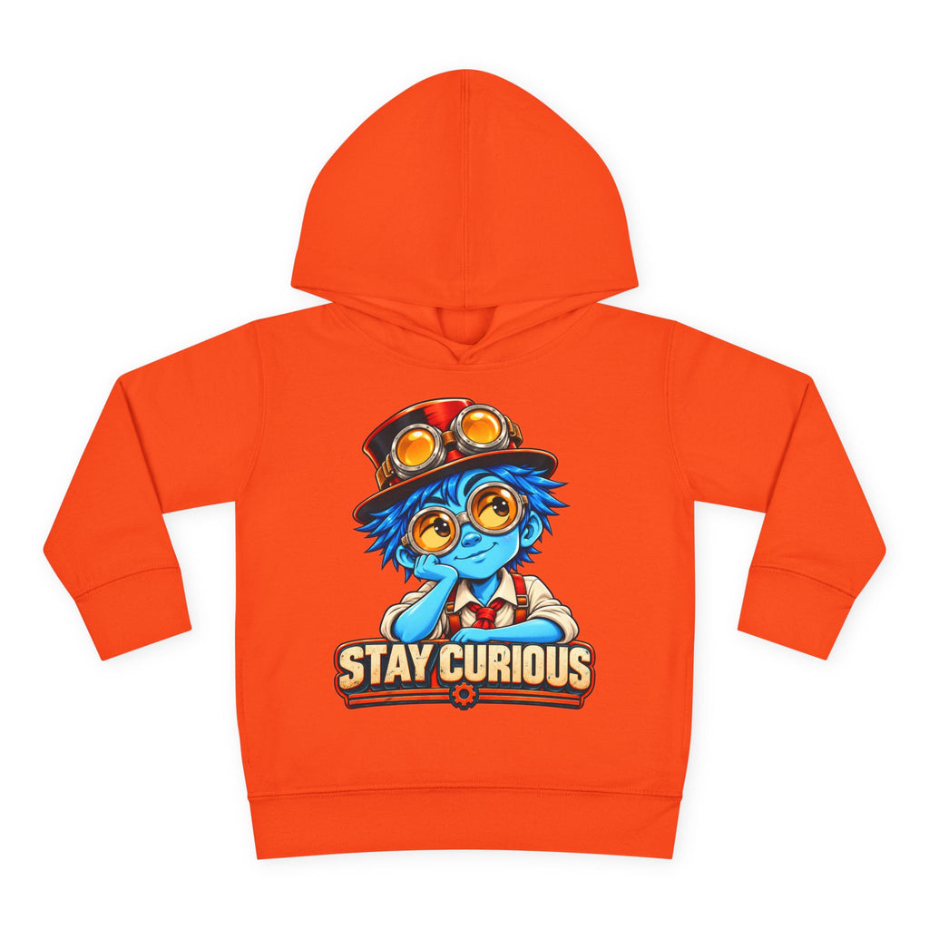 Toddler Hoodie — "Stay Curious" Blue Explorer Pullover