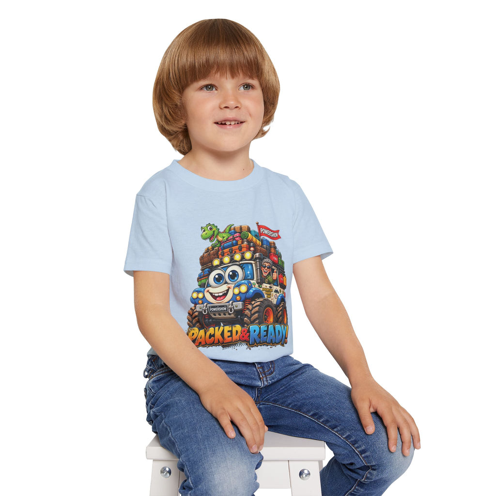 Packed & Ready! Toddler Adventure T-Shirt – Cute Off-Road Truck & Dinosaur Tee