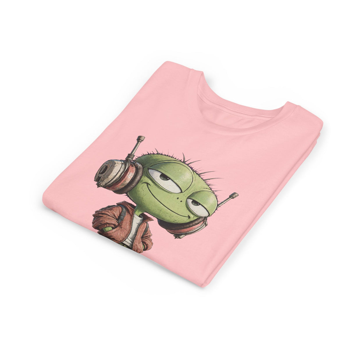 Youth Tee — Cool Green Dude with Headphones Graphic