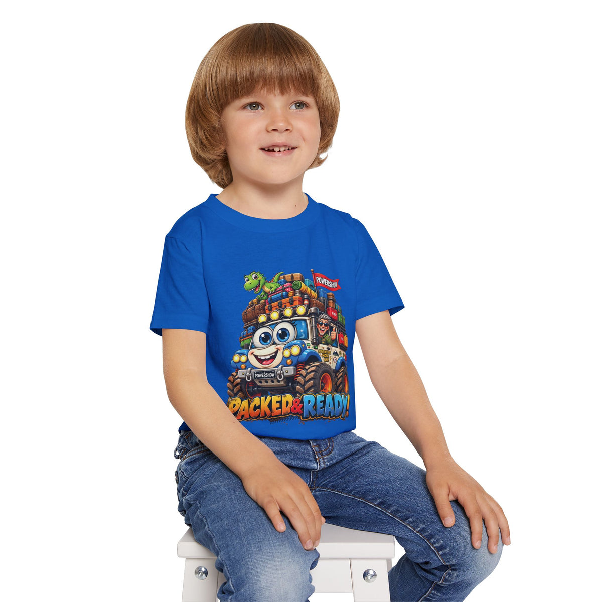 Packed & Ready! Toddler Adventure T-Shirt – Cute Off-Road Truck & Dinosaur Tee