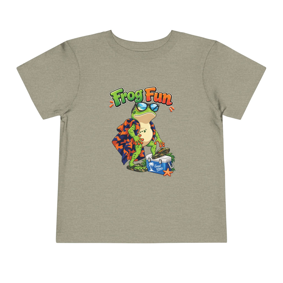 Toddler Tee - 'Frog Fun' Cute Vacation Frog Beach Shirt for Kids
