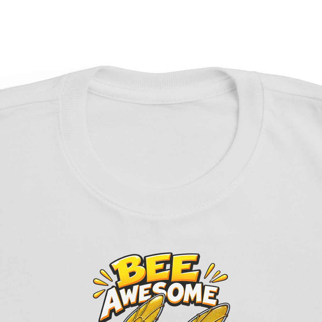 Kids Tee — "Bee Awesome" Cartoon Bumblebee Toddlers' T‑Shirt