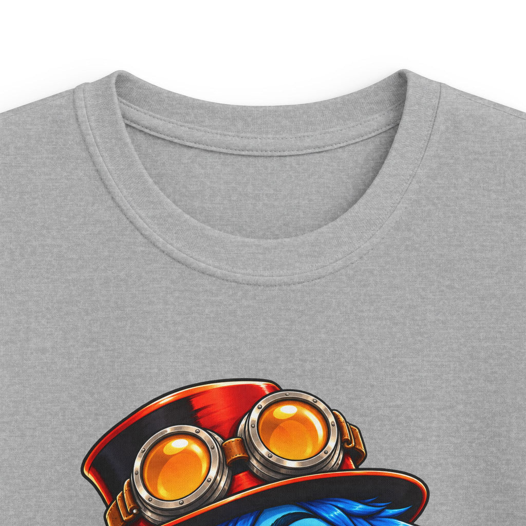 Kids Tee — "Stay Curious" Steampunk Explorer Graphic