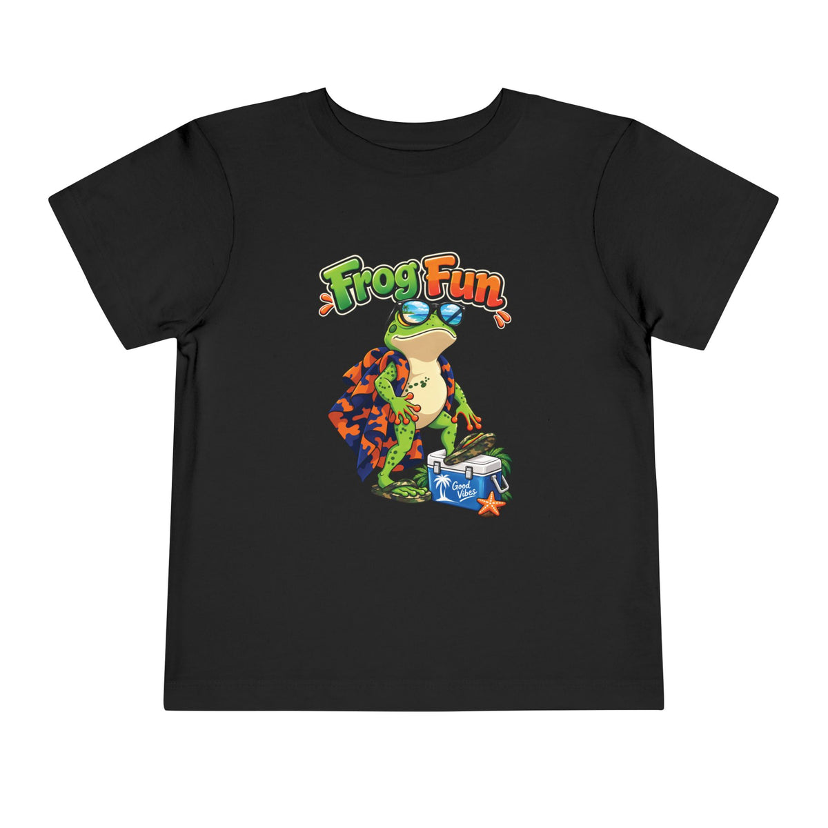 Toddler Tee - 'Frog Fun' Cute Vacation Frog Beach Shirt for Kids
